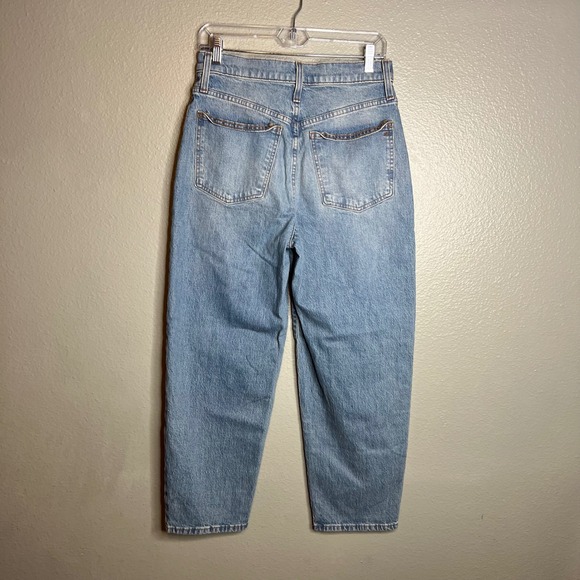 Madewell Balloon Jeans Size 27‎ Crop High Rise Whistler Wash Faded Light NEW - Picture 9 of 11